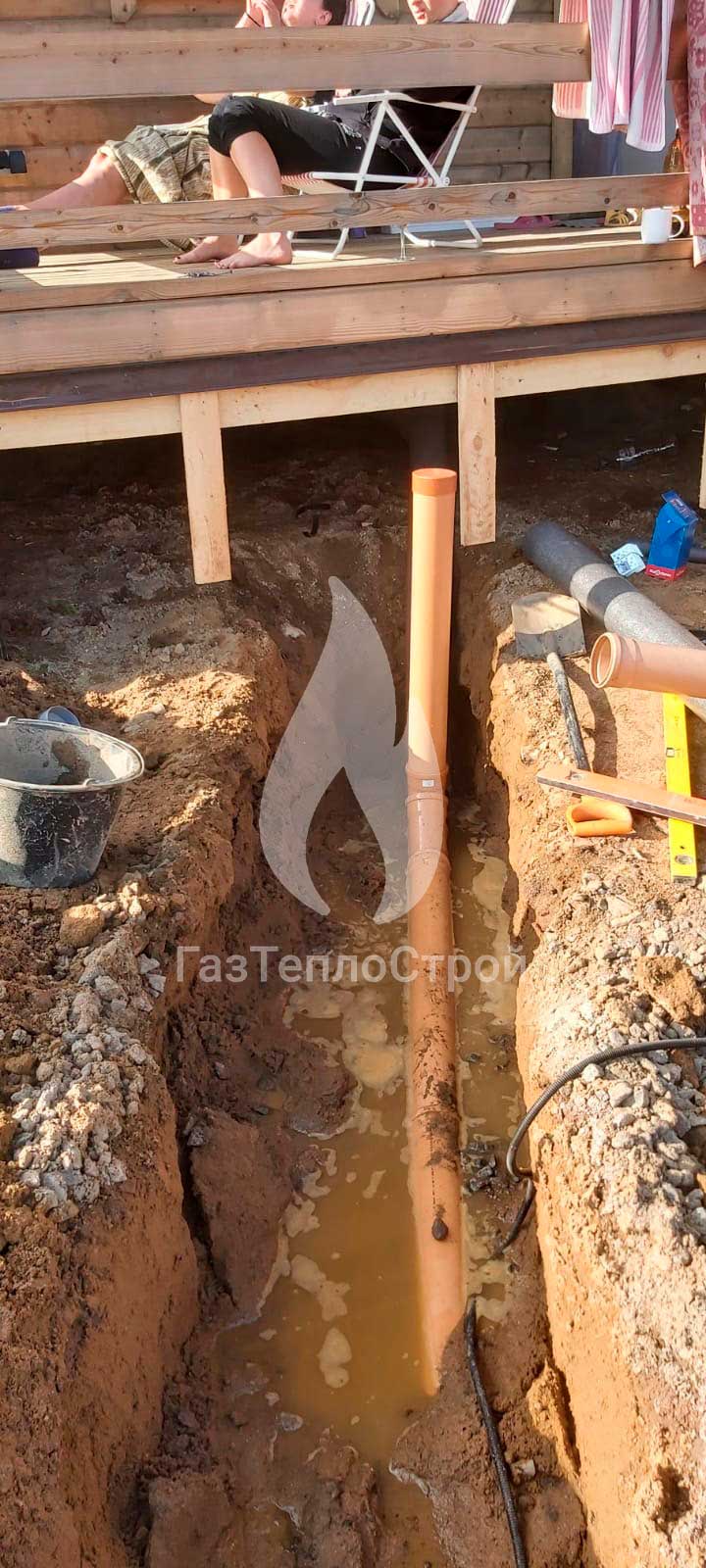 Фото монтажа труб